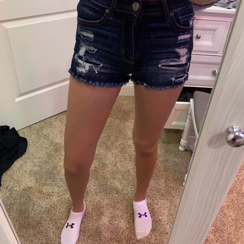 American Eagle Dark-washed Jean Shorts
